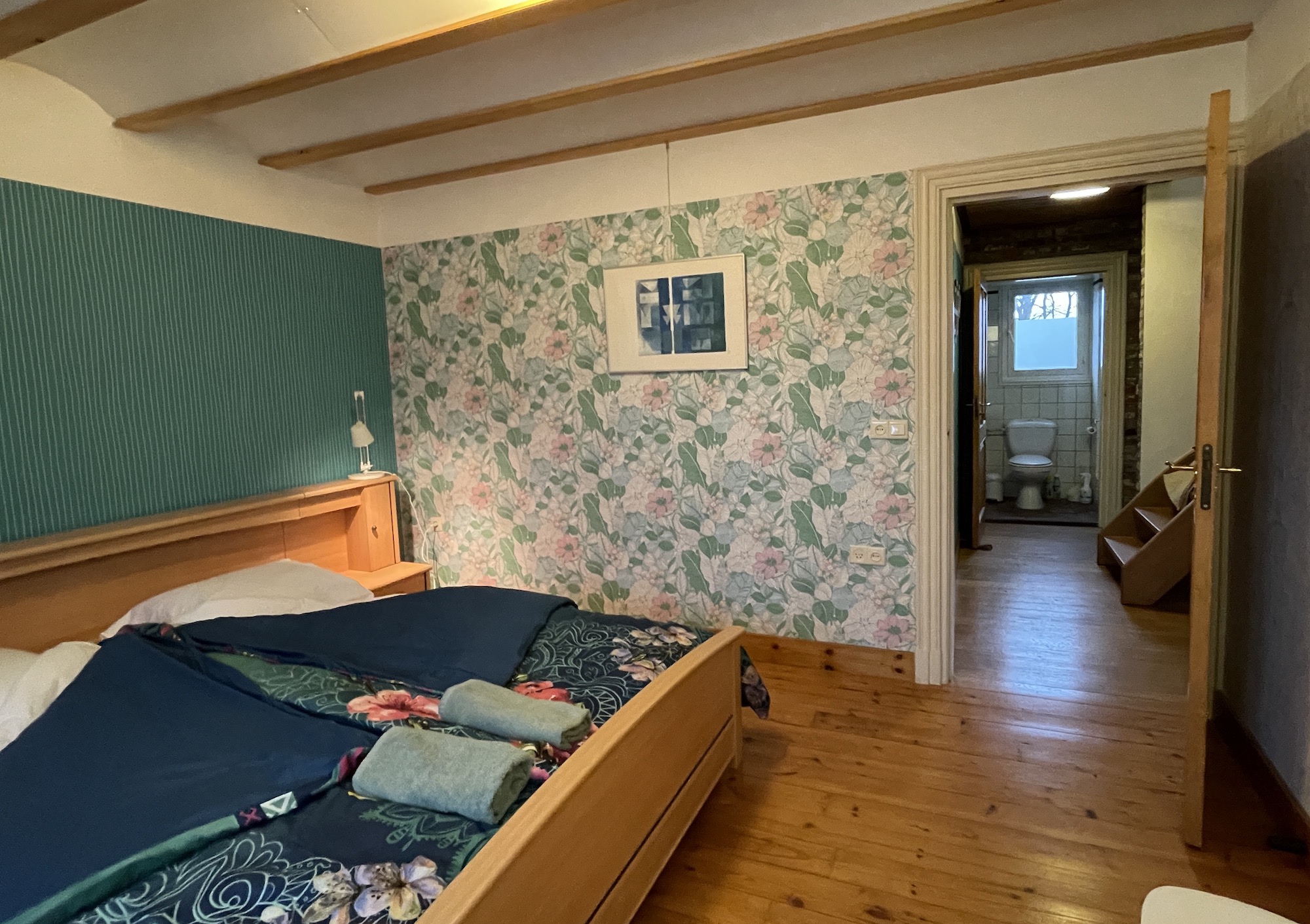 Groene kamer in boerderij gebouw Groene kamer in boerderij gebouw